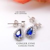 Sonoma Stud Dangle Earrings Blue Pear Clear Cz Womens Ginger Lyne Collection - image 3 of 3