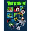 Teen Titans Go Character Grid Character Art Split Image Boy's Navy T-shirt - 2 of 3