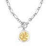 Ross-Simons Italian Replica Bee Lira Coin Necklace in Sterling Silver and 18kt Gold Over Sterling - 3 of 4