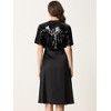 INSPIRE CHIC Women's Sequin Jacket Flared Sleeve Sparkly Bolero Crop Glitter Shrug - 3 of 4