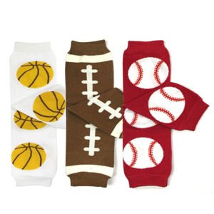 Wrapables Sports Baby Leg Warmers (Set of 3), Basketball, Football, Baseball - 1 of 4
