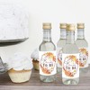 Big Dot of Happiness Fall Foliage Bride - Mini Wine and Champagne Bottle Label Stickers - Bridal Shower and Wedding Party Favor Gift - Set of 16 - 3 of 4