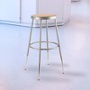 National Public Seating 6200 Series Heavy-Duty 24.5" to 32.5" Height Adjustable Steel Stool with 14" Round Seat Pan, Supports Up to 500 Pounds, Gray - 4 of 4