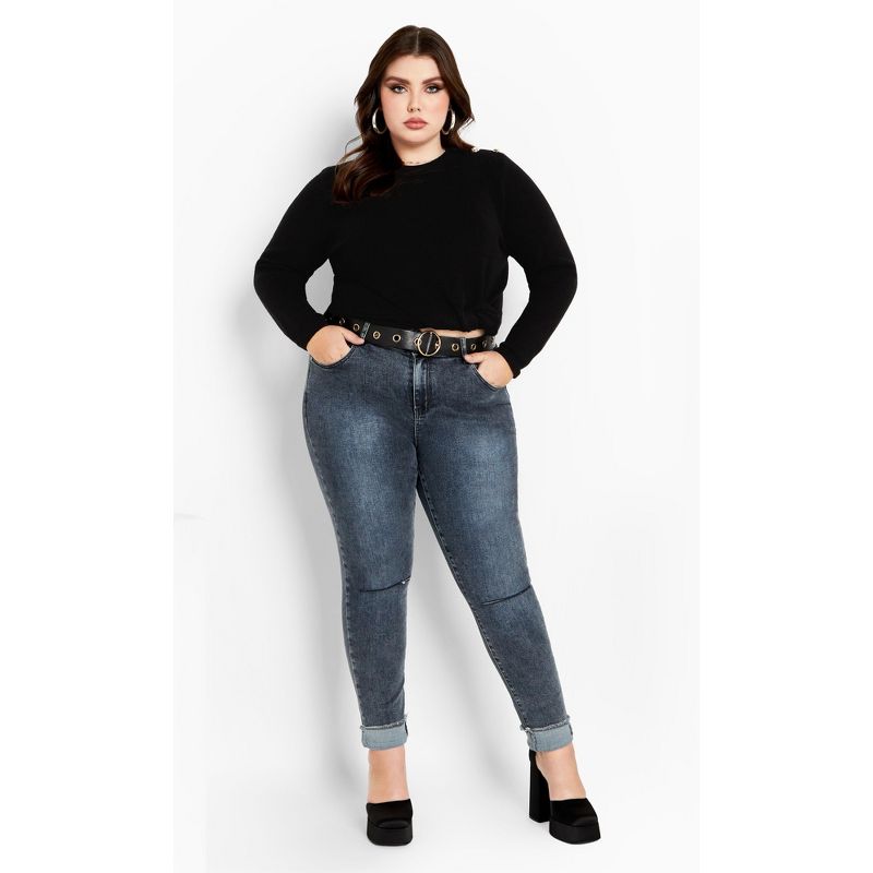 Women's Plus Size Royal Sweater - black | CITY CHIC, 3 of 8