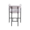 Meridian Furniture,Malin Grey Linen Textured Fabric Counter Stool, Set of 2 - 4 of 4