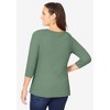 Jessica London Women's Plus Size Stretch Cotton Scoop Neck Tee - 3 of 4