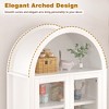 71" Tall Arched Kitchen Pantry Cabinet with Glass Door & Drawer, Fluted Floor Storage Cupboard Cabinet with Adjustable Shelves - 3 of 4