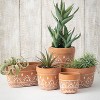 Sullivans Set of 2 Cement Dish Garden Vase 4" & 3.5" Brown - 3 of 3
