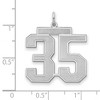 Black Bow Jewelry Sterling Silver, Jersey Collection, Large Number 35 Pendant - 2 of 4