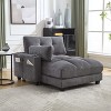 TinyHomie Sleeper Sofa Couch Bed, Oversized Chaise Lounge Chair Cozy Cloud Couch - 2 of 4