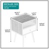 NicBex Nightstand with Drawers,1pc Side Table with Wood Frame,bedside Table for Bedroom,Living Room,Brown/Black/White/Gray - 3 of 4