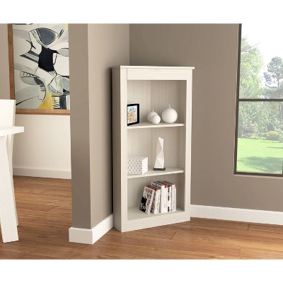 47.2" 3 Level Corner Bookshelf Washed Oak - Inval