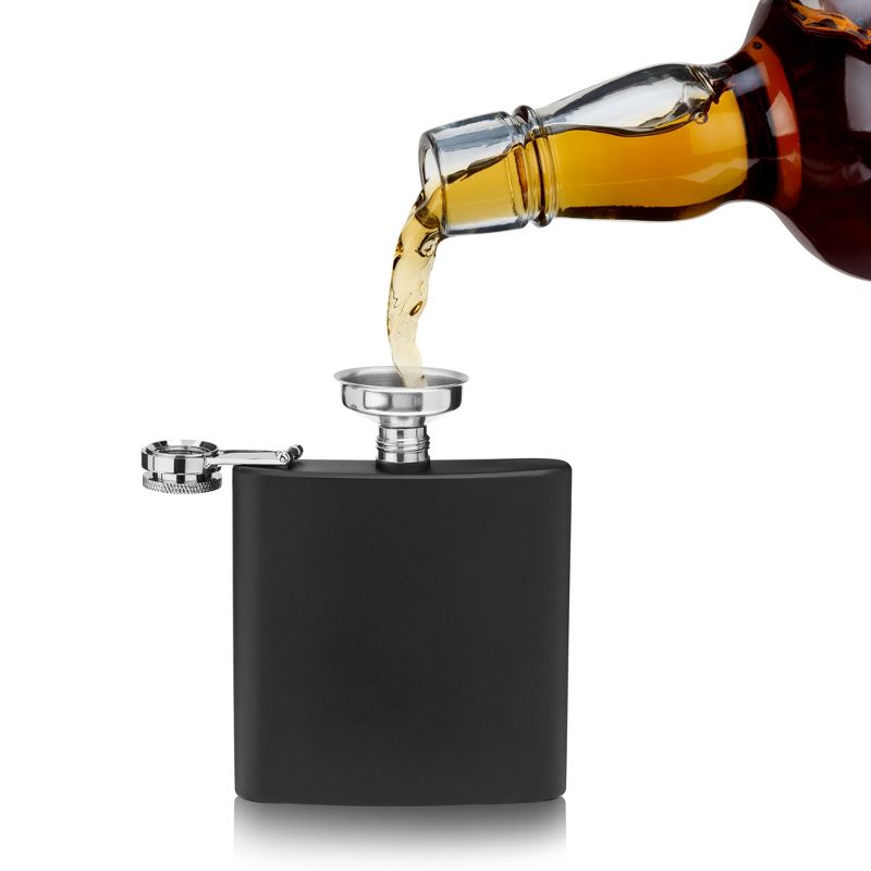 True Stainless Steel Flask  with Funnel, 4 of 7