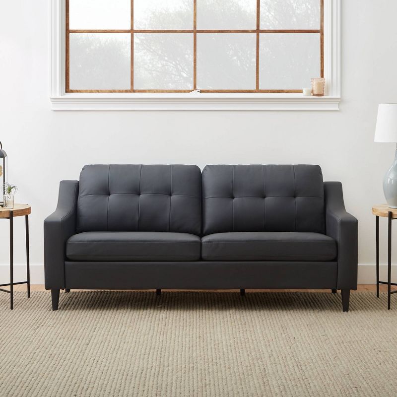 Ellen Upholstered Scooped Arm Sofa with Square Tufting - Brookside Home, 4 of 18