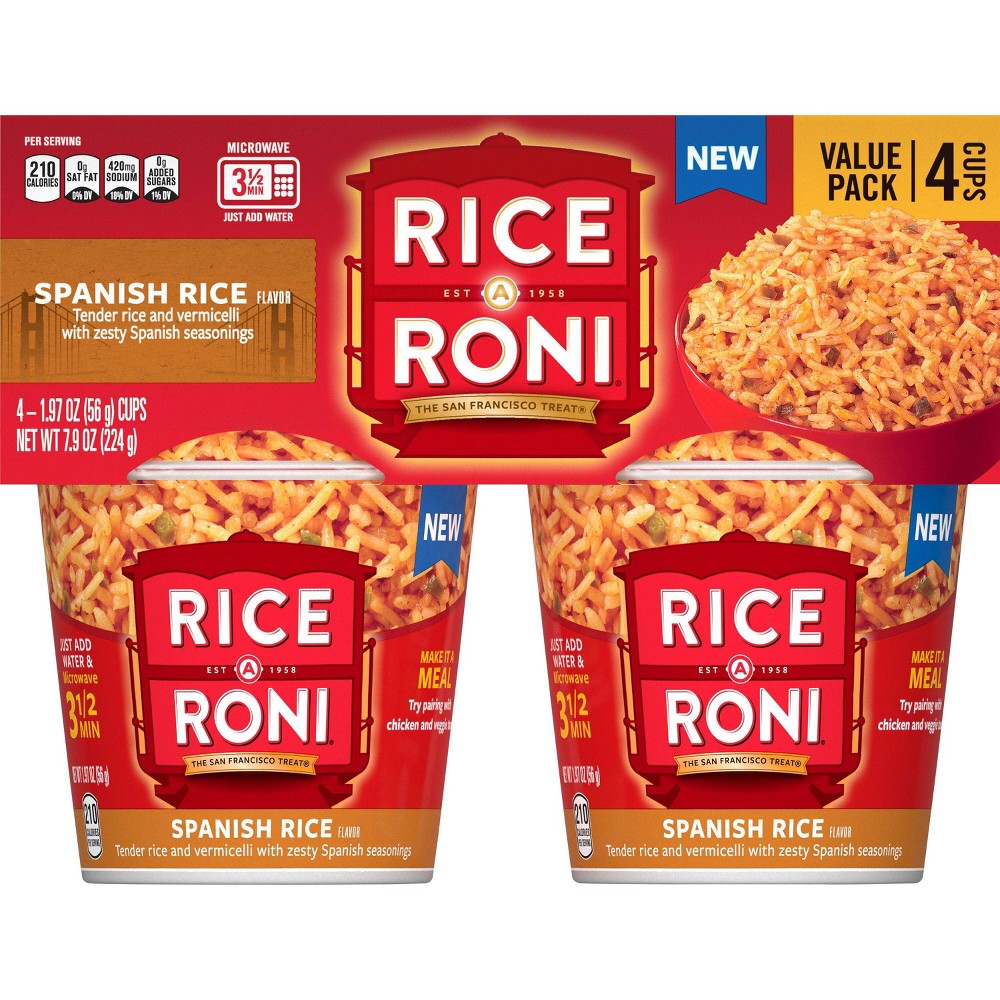 Rice-A-Roni Spanish Style Rice Cups - 7.9oz/4ct