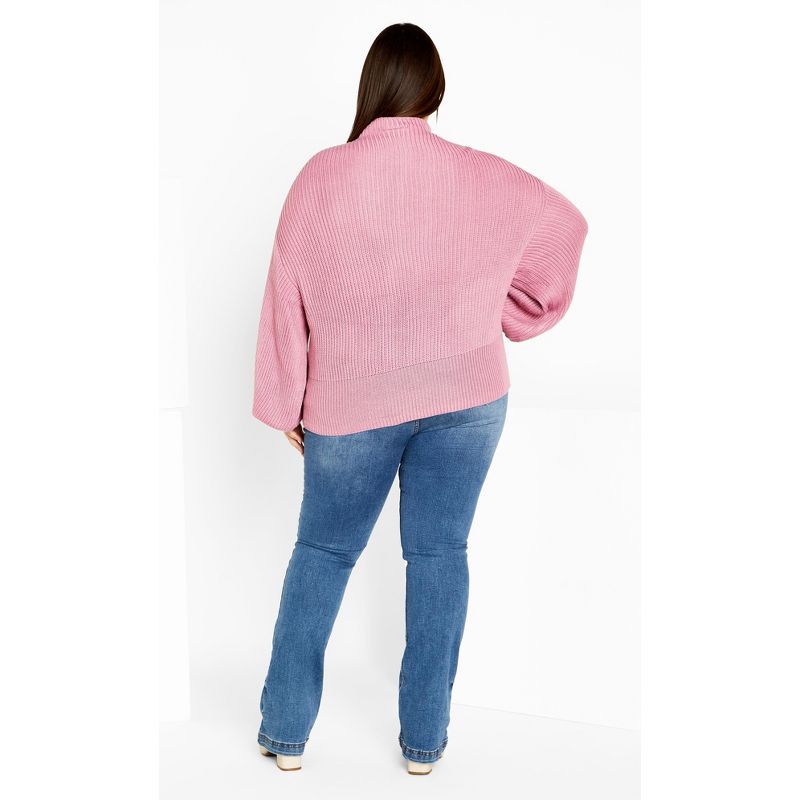 Women's Plus Size Angel Sleeve Sweater - musk | CITY CHIC, 3 of 7