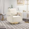 TIRAMISUBEST 30.7"W Swivel Accent Open Back Chair Modern Comfy Sofa Chair With Gold Stainless Steel Base - 2 of 4