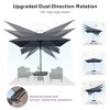 PURPLE LEAF Cantilever Patio Umbrella Outdoor Offset Umbrella with 3 Years Fade Resistance Recycled Fabric With Base - 2 of 4