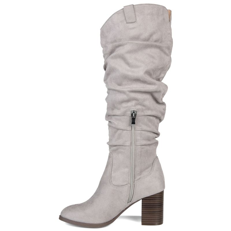 Journee Collection Womens Aneil Stacked Heel Knee High Boots, 3 of 11
