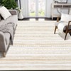 Washable Vintage Geometric Rug Non Slip Low Pile Rug Soft Throw Floor Cover Foldable Indoor Carpet for Living Room Bedroom Playroom Nursery - 3 of 4