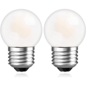 Runesay G40 Low Watt Small Led Light Bulbs 1.5W Edison Filament Led Bulbs 15 Watt Equivalent E26 Standard Base Warm White 2700K 150 Lumen, 2 Pack - 1 of 4