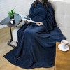 PAVILIA Fleece Wearable Blanket with Sleeves, Warm Cozy Soft Functional Lightweight Sleeved Throw Adults Men Women - 2 of 4