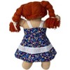 Doll Clothes Superstore Handmade Blue Floral Sundress with White Trim for 18-Inch Dolls - 4 of 4