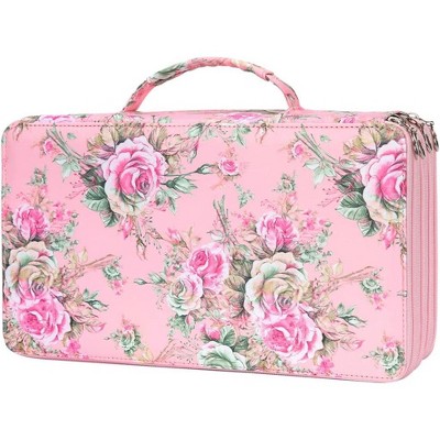 Paaaawaters Colored Pencil Case - 200 Slots Pencil Holder with Zipper Closure Twill Fabric Large Capacity Pencil Case