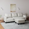 VASIP Living Room Furniture with Polyester Fabric L Shape Couch Corner Sofa for Small Space Beige - 3 of 4