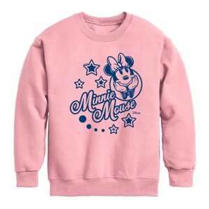 Boys' - Disney - Minnie Mouse Stars Graphic Long Sleeve Fleece Sweatshirt - 1 of 3