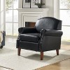 Gianluigi Transitional Vegan Leather Armchair with Nailhead Trim for Bedroom and Living Room| ART OF LIVING DESIGNS - 3 of 4