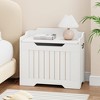 Storage Bench with Safety Hinge, Toy Chest with Flip Top for Playroom and Living Room - 2 of 4