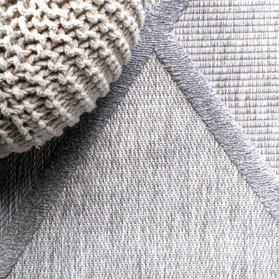 Salines 5' Square Light Gray Synthetic Trellis Rug