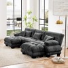 NicBex Couches for Living Room 3-Seater Sofa Cloud Couch Comfy Chenille Upholstered Modular Deep Seat Sofa with 5 Pillows and Ottoman - 2 of 4