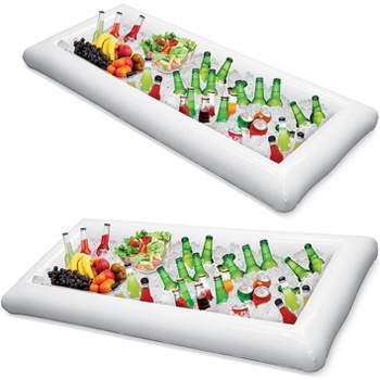 Kovot Inflatable Serving Bar and Buffet with Drain Plug - 52" L x 25" W x 5.5" Deep (2-Pack)
