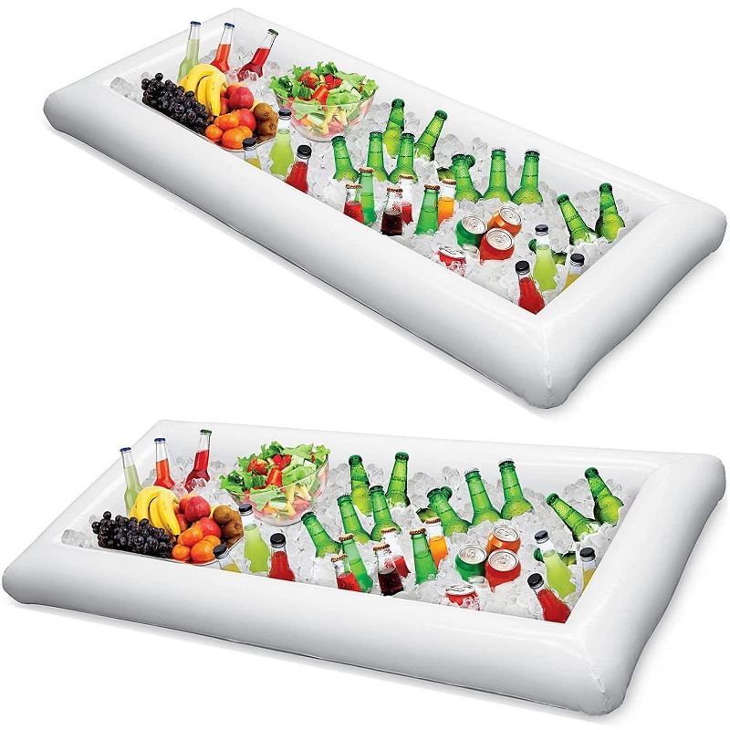 Kovot Inflatable Serving Bar and Buffet with Drain Plug - 52" L x 25" W x 5.5" Deep (2-Pack), 1 of 3