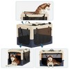 Lyngins Portable Foldable Soft-Sided Dog Crate, Oxford Fabric & Steel Tube Frame, Ventilated Dog Kennel for Travel, 3 Door Design Cat Cage - 2 of 4