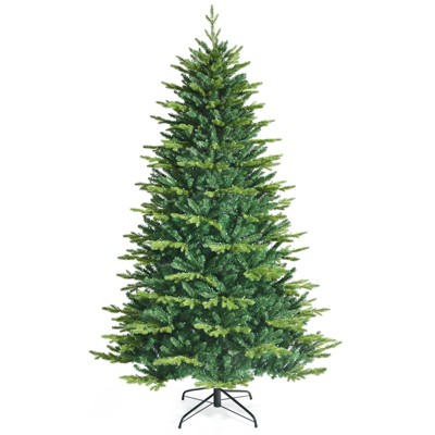 Tangkula APP Controlled Christmas Tree, PE/PVC Xmas Tree w/ Color Changing LED Lights & Branch Tips