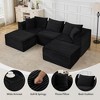 Cloud Modular Sectional Sofa,Modern Upholstered Couches, Comfort U/L Shaped Sofa,Deep Seat Corner Couch for Living Room - 3 of 4