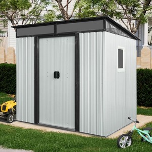 CAVINAS Multi-Functional Outdoor Garden Shed with Lockable Sliding Doors and Transparent plate - 1 of 4