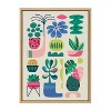 Kate & Laurel All Things Decor Sylvie Houseplants Framed Canvas Wall Art by Rachel Lee Natural Colorful Mid-Century Plant Wall Art - 2 of 4