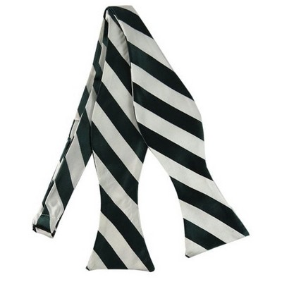 Men's 2.75" x 4.75" Adjustable 16" - 22" Self-Tie College Stripe Bow Tie