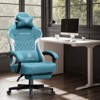 GTPLAYER Gaming Chair with Footrest, Premium Breathable Fabric, Waist Support, Linkage Armrest - 2 of 4