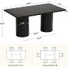 Tribesigns 63-Inch Rectangle Dining Table for 6 People, Modern Kitchen Dinner Table with Cylindrical Base for Living Room, Dining Room - 3 of 4