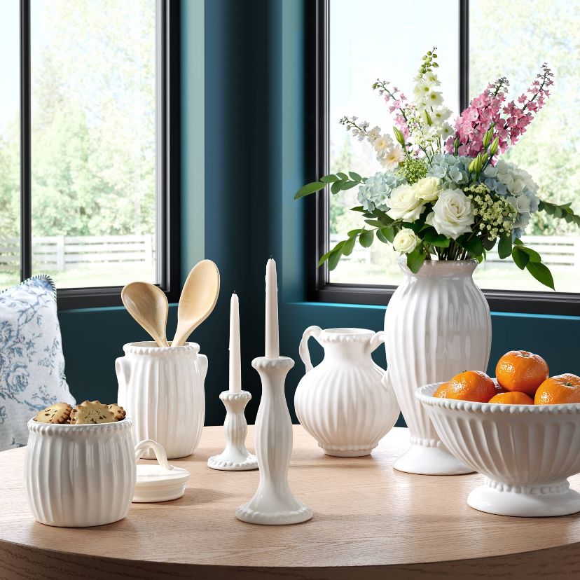 White Beaded Ceramics - Threshold™