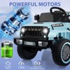 Jojoka 12V Kids Ride-On Truck with Remote Control, LED Lights, Music & Bluetooth, 2 Driving Modes, Shock Absorbers, for Ages 2-5 - 3 of 4