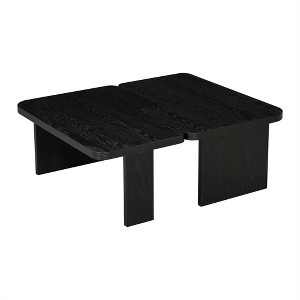 OUTSUPPLY Modular Coffee Table Set, Modern Splicing Design MDF Table, 2-Piece Convertible Living Room Furniture - 1 of 4