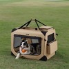 36-Inch Soft Dog Crate, Collapsible Portable for Indoor Outdoor Use - Secure Kennel with Zippers for Home, Car, Travel Camping - 3 of 4