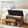 Shoe Storage Bench with Padded Cushion, Entryway Bench with Flip-Open Storage Box and Adjustable Shelf - 4 of 4