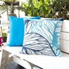 Tramull Leaf Vein Pillow Cover 20x20 Inches, Indoor Outdoor Decorative Pillow, Water Resistant Solarium Polyester - 2 of 4